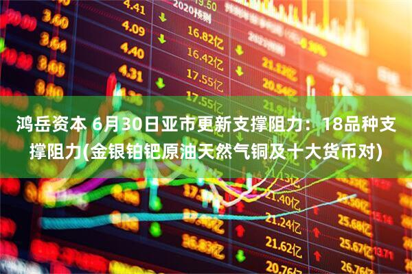鸿岳资本 6月30日亚市更新支撑阻力：18品种支撑阻力(金银铂钯原油天然气铜及十大货币对)
